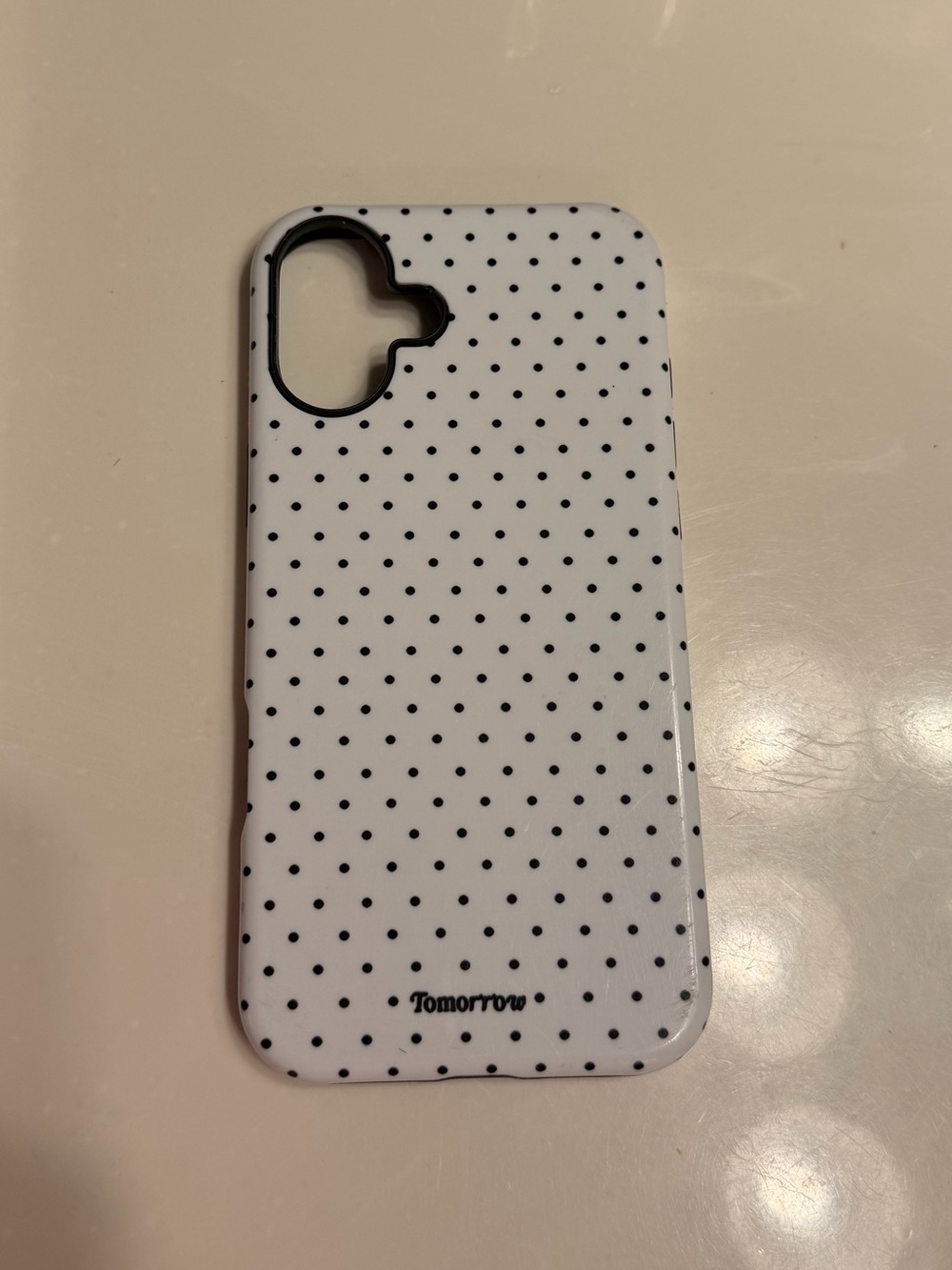Tomorrow Polka Dot Slim Phone Case - White with Black Dots IPhone 16 Plus